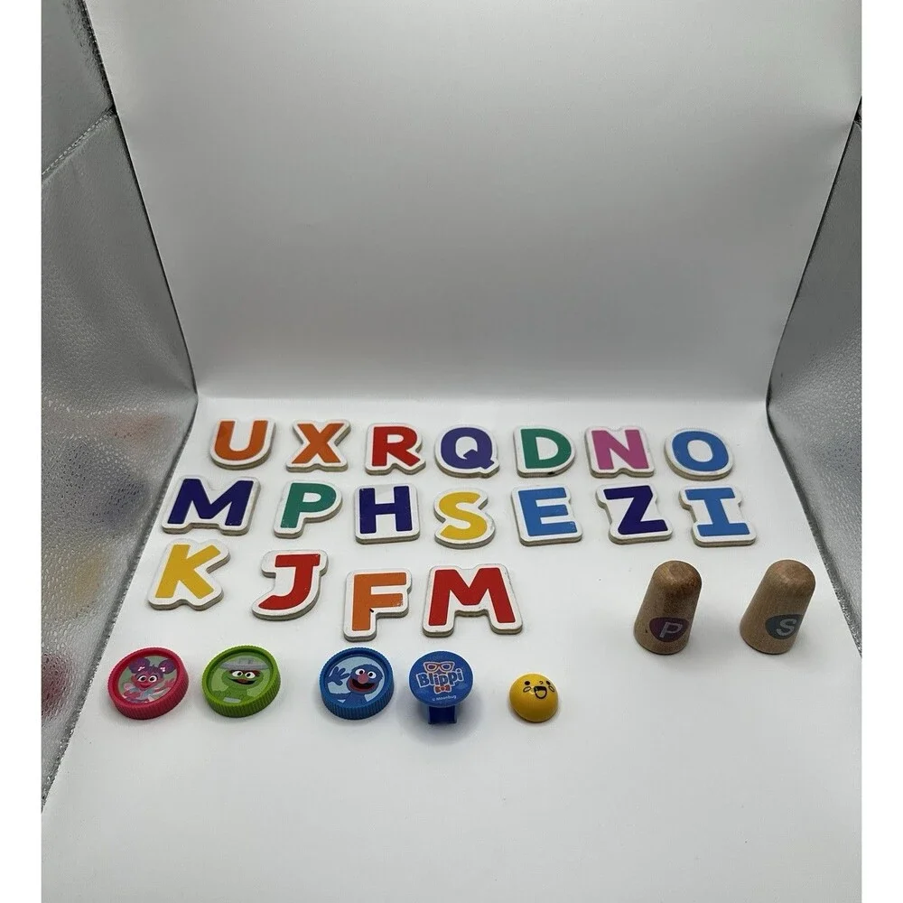 Kids’ Educational Toy Lot: ABC Puzzle Cards, Wooden Letters, Numbers & Animals